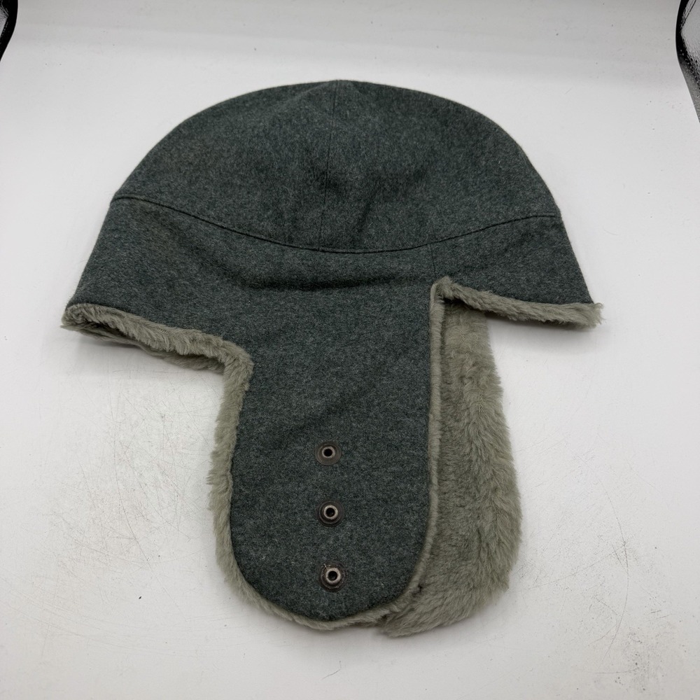 Vintage Swiss Army Winter Trapper Hat Military Insulated Eared Sherpa Size 61 87